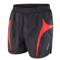 Black-Red - Front - Spiro Mens Micro-Lite Running Shorts