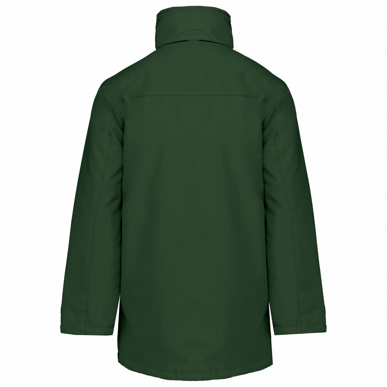 Forest-Black - Back - Kariban Unisex Adult Quilted Parka
