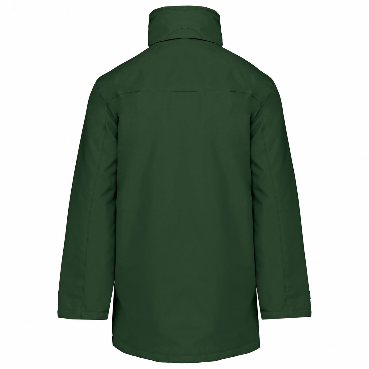Forest-Black - Back - Kariban Unisex Adult Quilted Parka