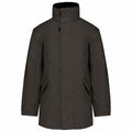 Dark Grey-Black - Front - Kariban Unisex Adult Quilted Parka