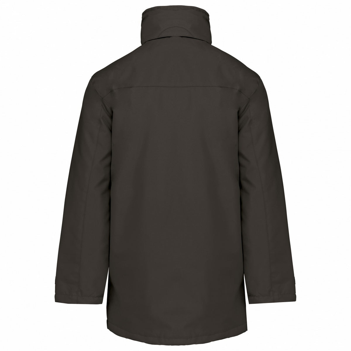 Dark Grey-Black - Back - Kariban Unisex Adult Quilted Parka