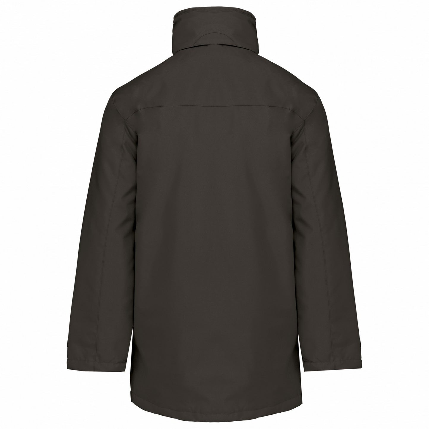 Dark Grey-Black - Back - Kariban Unisex Adult Quilted Parka