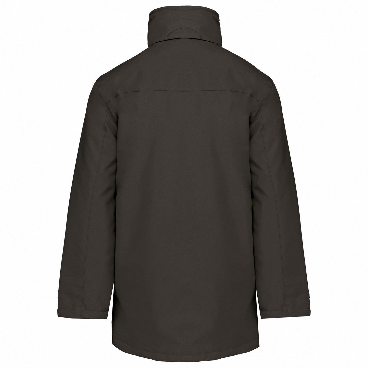 Dark Grey-Black - Back - Kariban Unisex Adult Quilted Parka