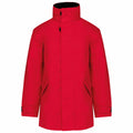 Red-Black - Front - Kariban Unisex Adult Quilted Parka