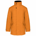 Orange-Black - Front - Kariban Unisex Adult Quilted Parka