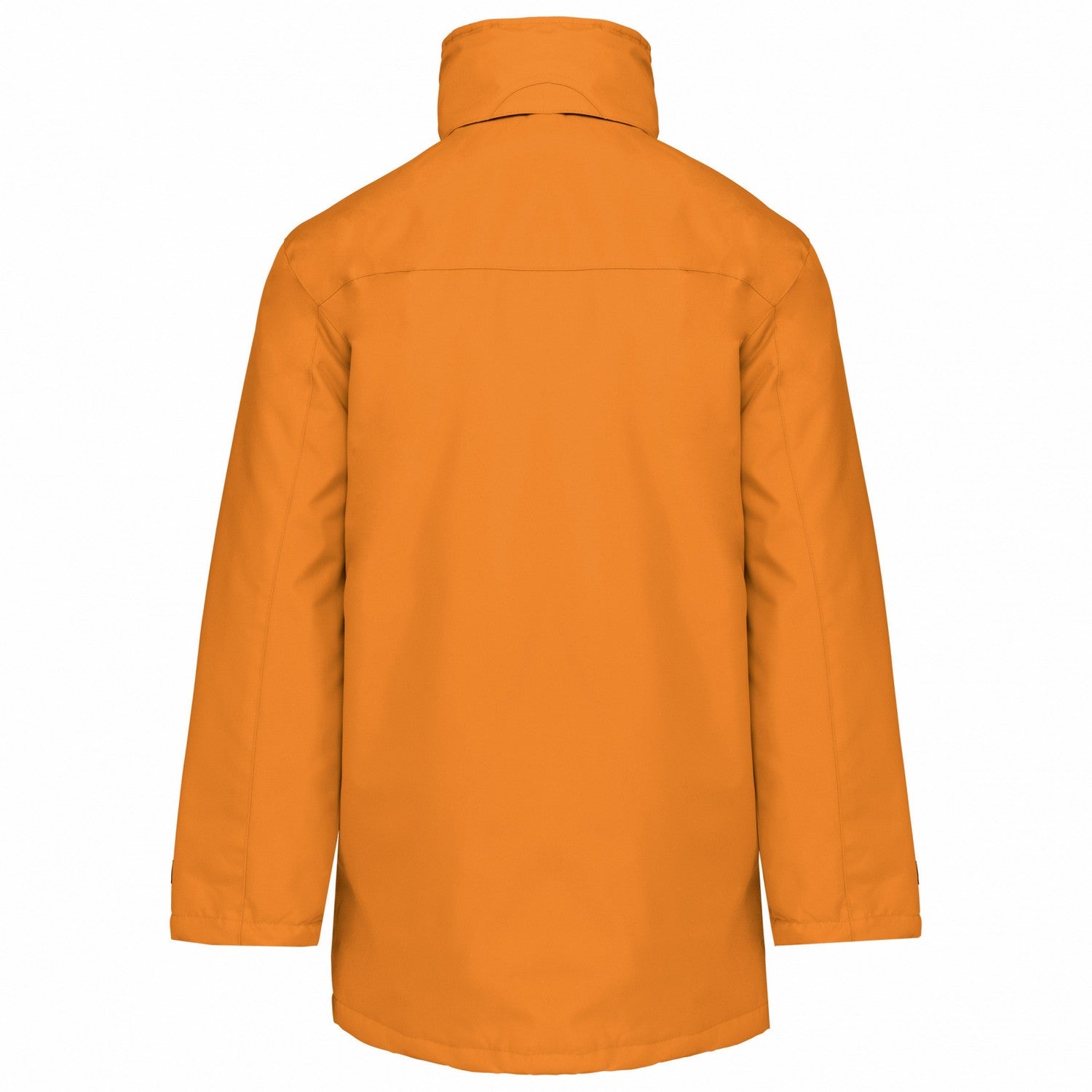 Orange-Black - Back - Kariban Unisex Adult Quilted Parka