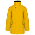 Yellow-Dark Grey - Front - Kariban Unisex Adult Quilted Parka