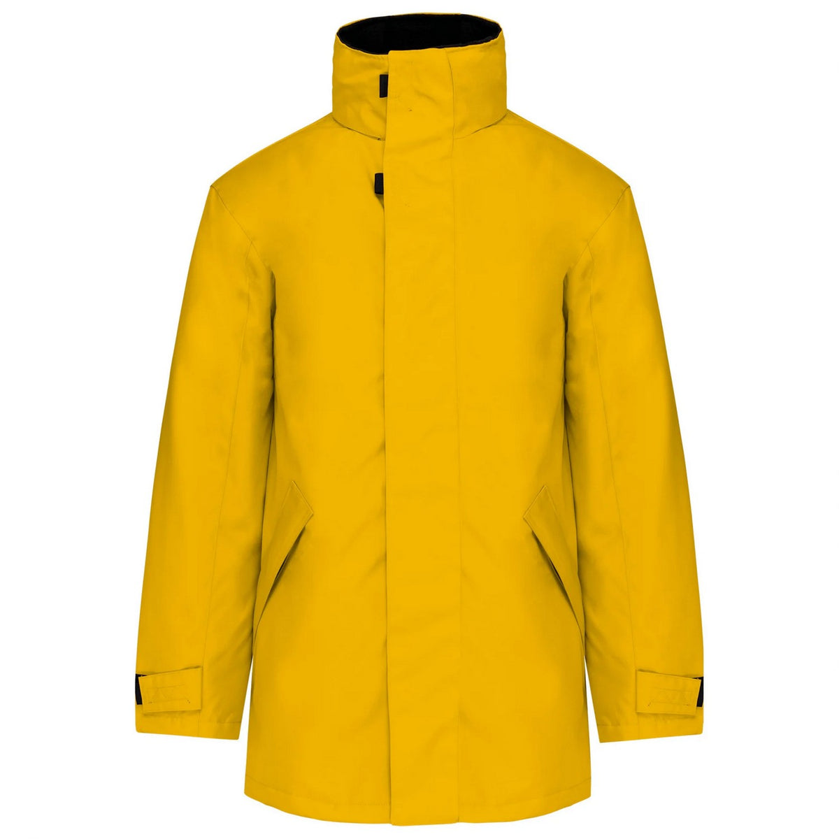 Yellow-Dark Grey - Front - Kariban Unisex Adult Quilted Parka