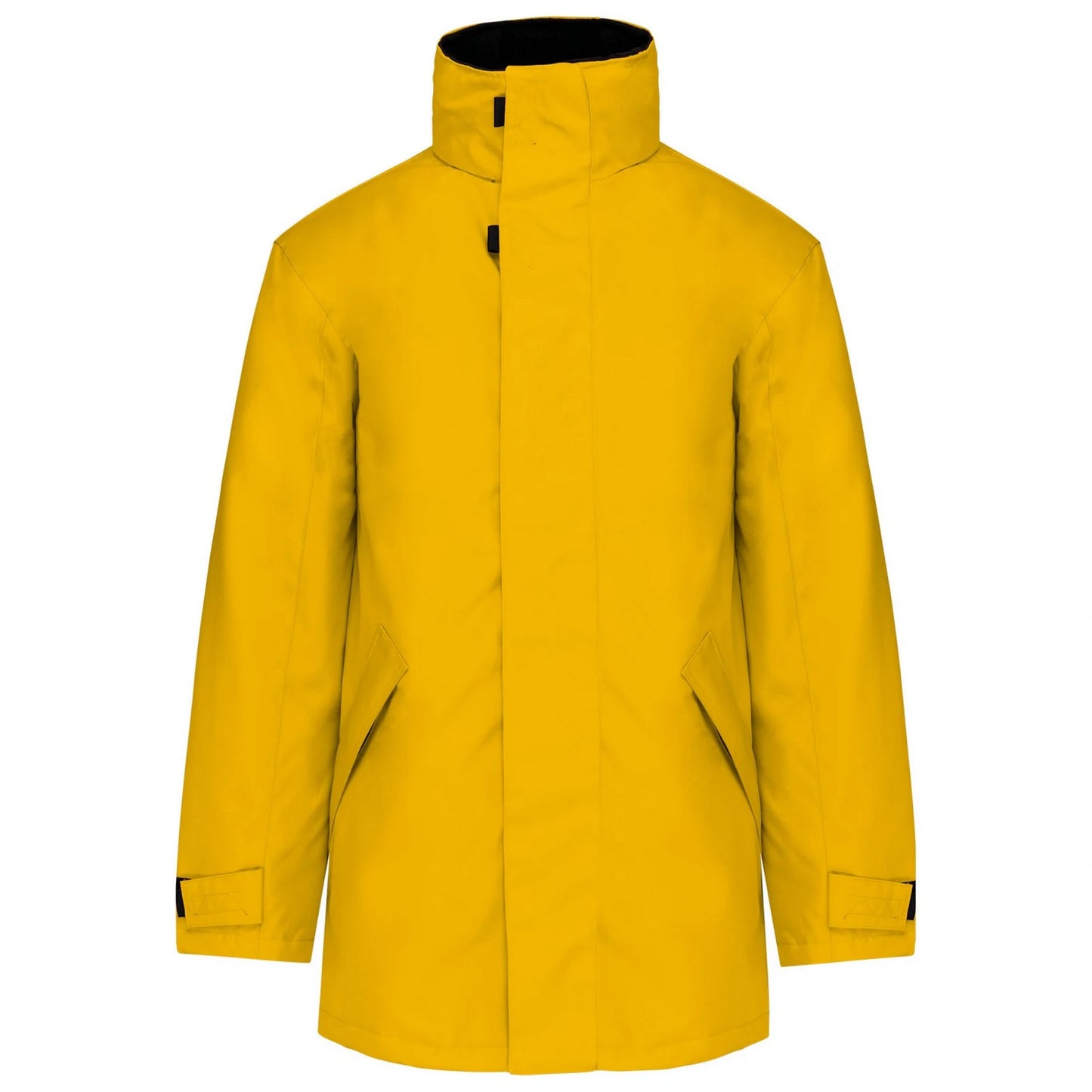 Yellow-Dark Grey - Front - Kariban Unisex Adult Quilted Parka