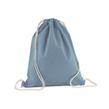 Dusty Blue - Front - Westford Mill Organic Cotton Drawstring Bag