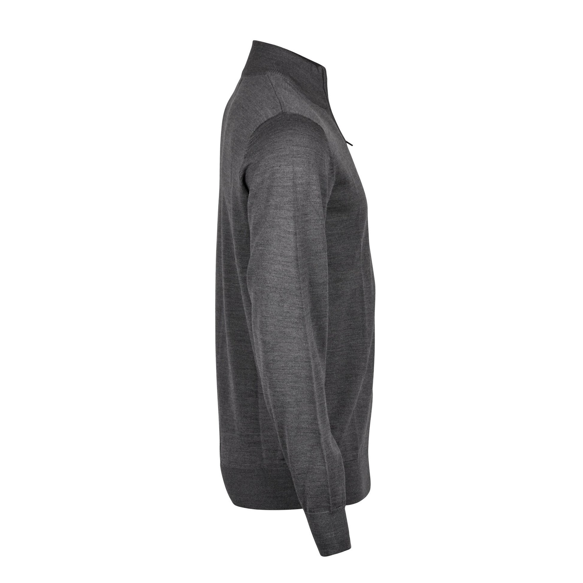 Grey Melange - Side - Tee Jays Mens Half Zip Sweatshirt