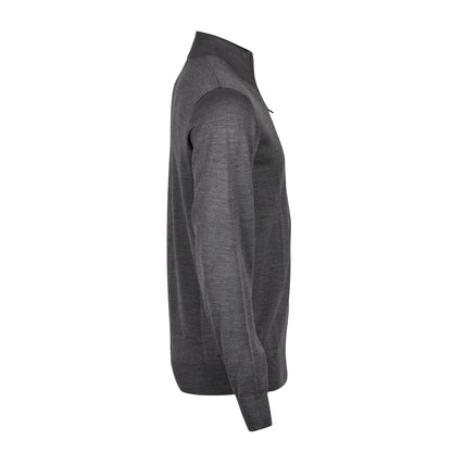 Grey Melange - Side - Tee Jays Mens Half Zip Sweatshirt
