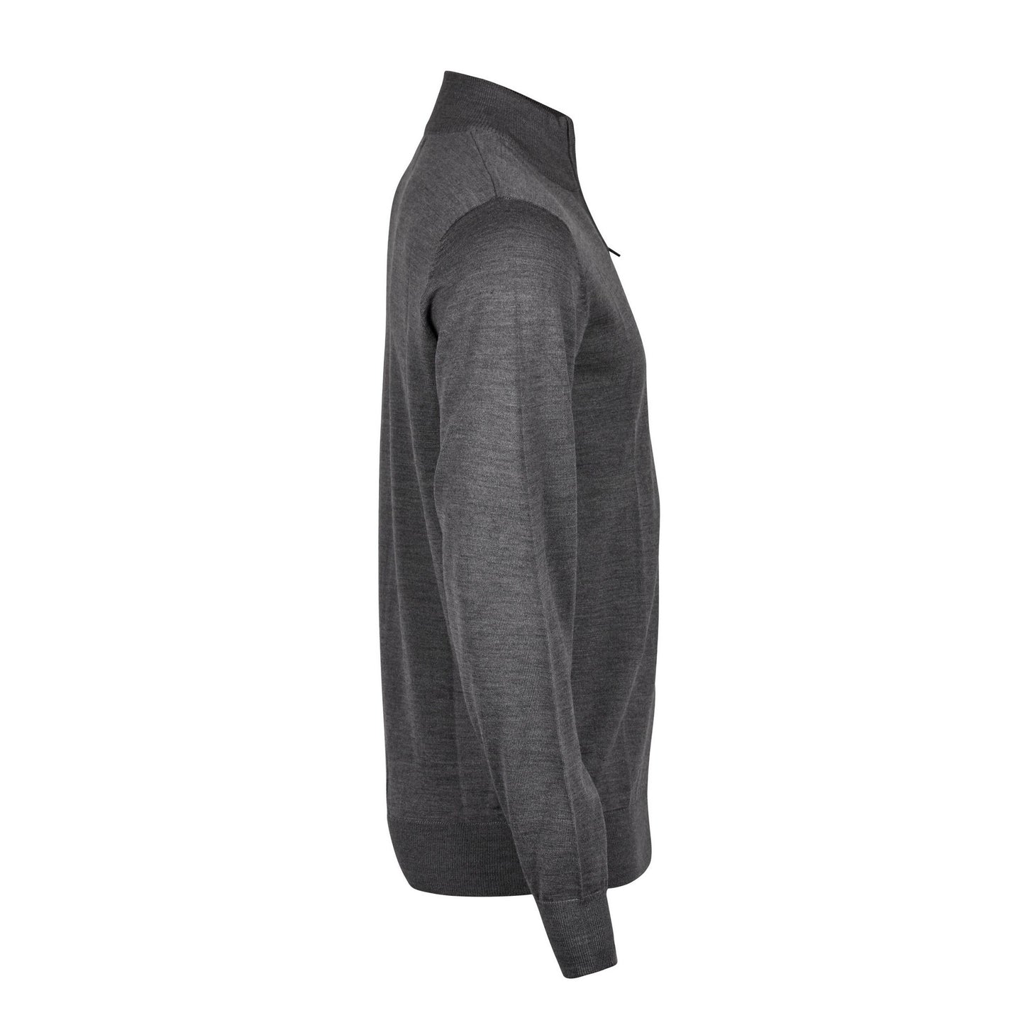 Grey Melange - Side - Tee Jays Mens Half Zip Sweatshirt