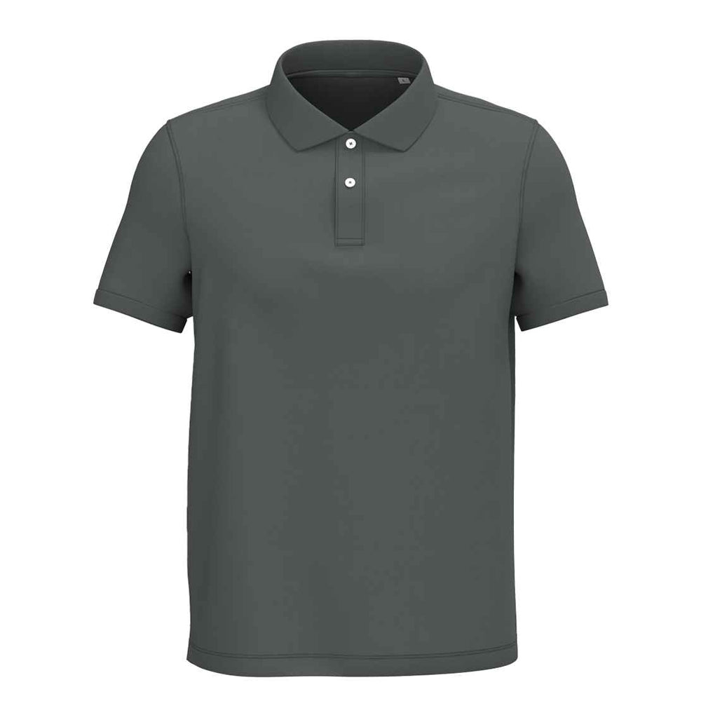 Iron Grey - Front - Native Spirit Mens Pique Polo Shirt