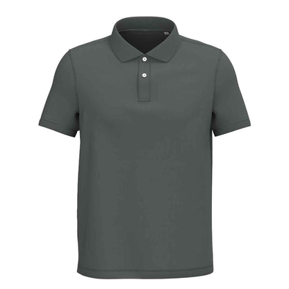 Iron Grey - Front - Native Spirit Mens Pique Polo Shirt