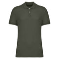 Organic Khaki - Front - Native Spirit Mens Pique Polo Shirt