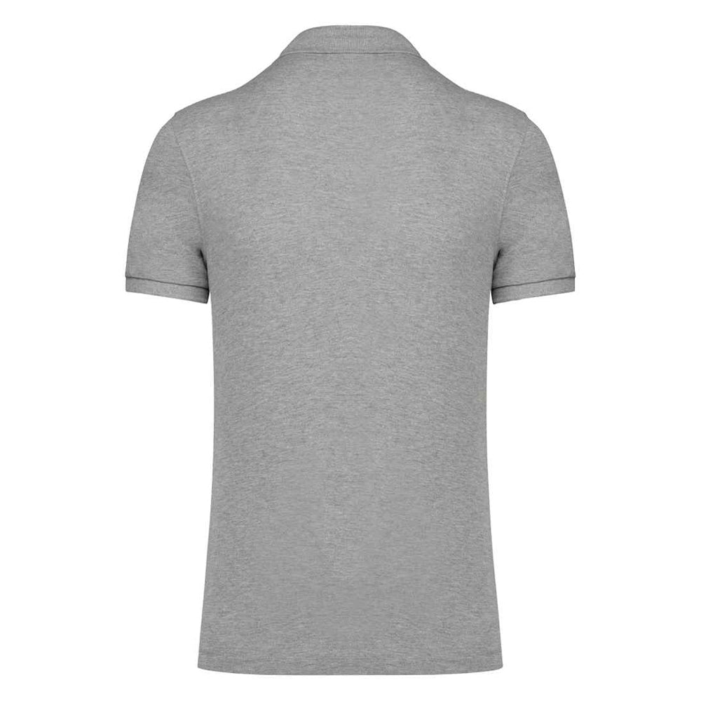 Moon Grey Heather - Back - Native Spirit Mens Pique Polo Shirt