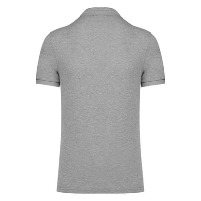 Moon Grey Heather - Back - Native Spirit Mens Pique Polo Shirt