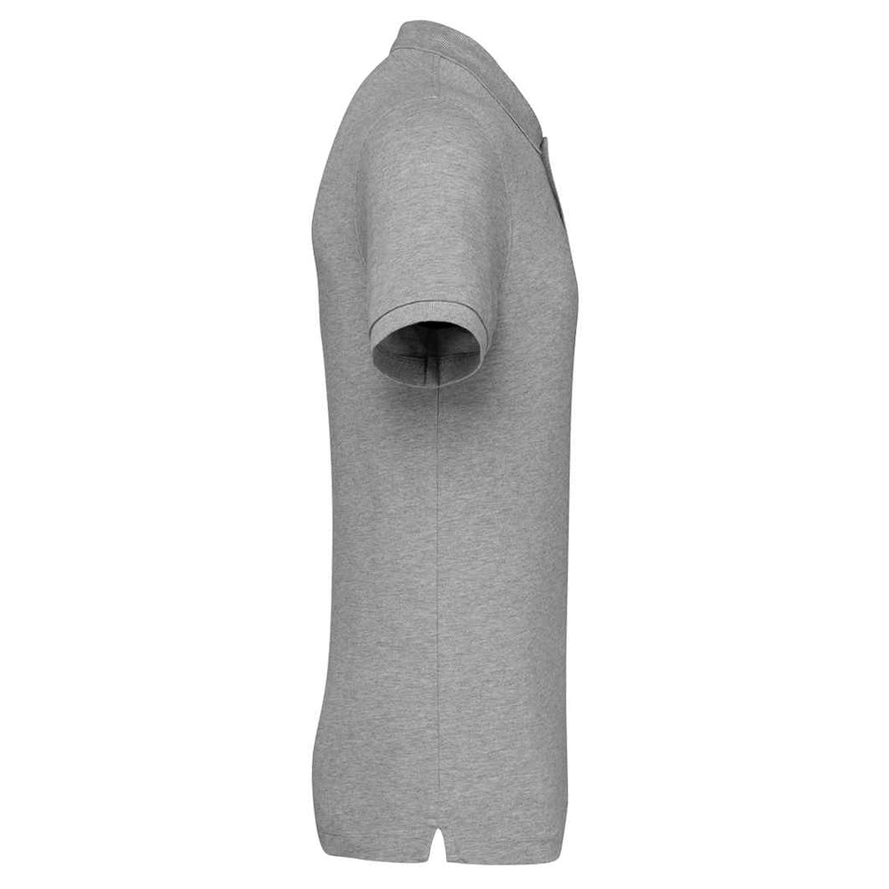 Moon Grey Heather - Side - Native Spirit Mens Pique Polo Shirt