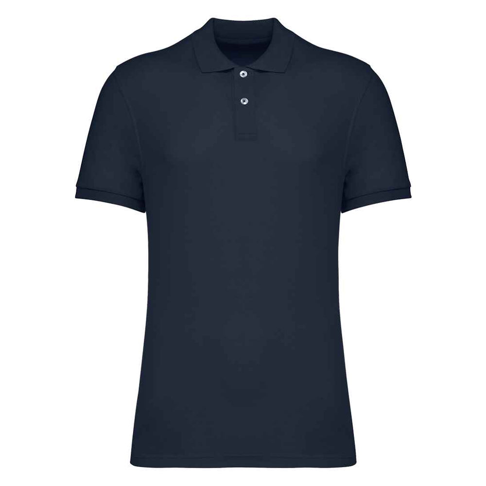 Navy - Front - Native Spirit Mens Pique Polo Shirt