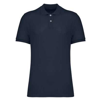 Navy - Front - Native Spirit Mens Pique Polo Shirt