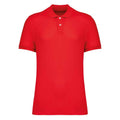 Poppy Red - Front - Native Spirit Mens Pique Polo Shirt