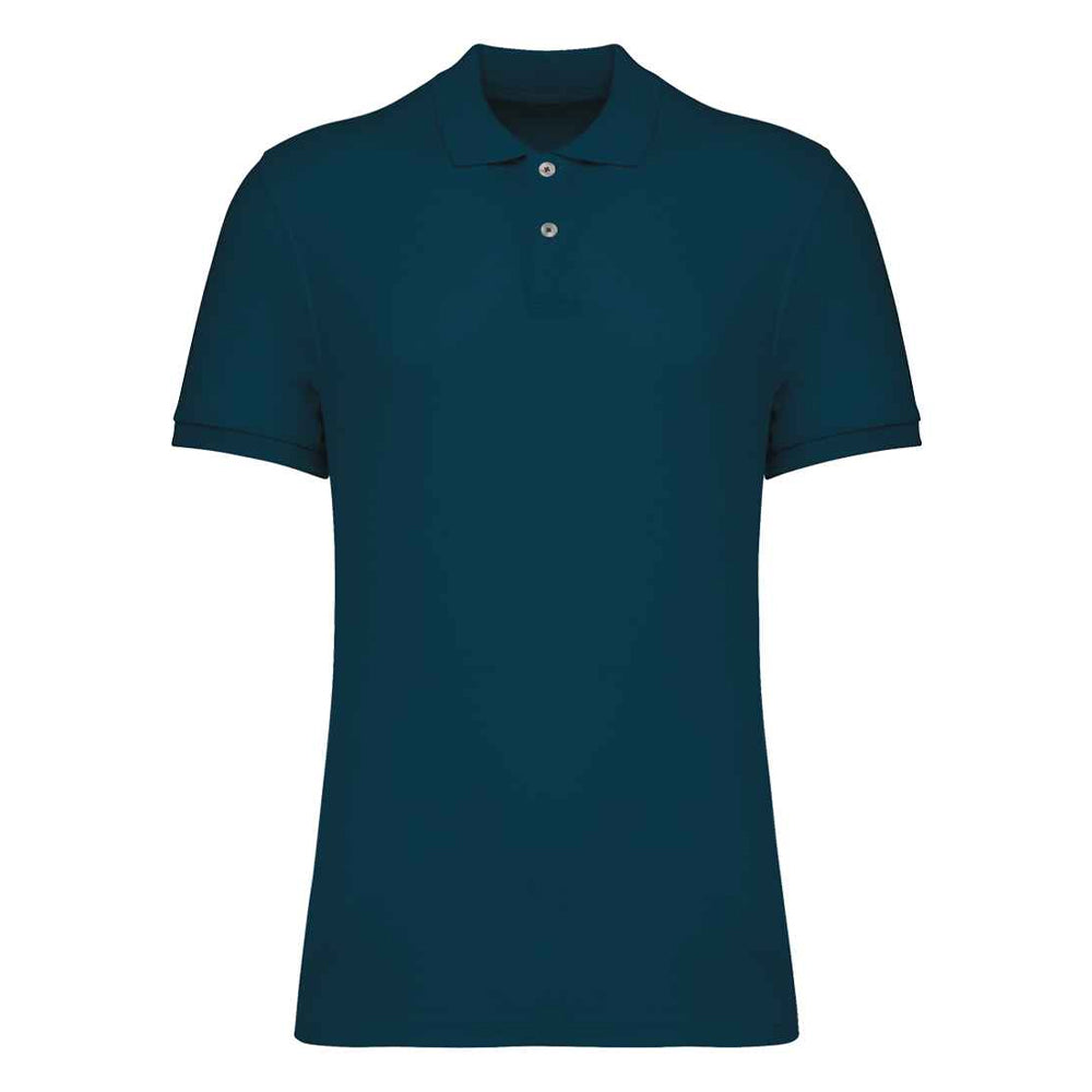 Peacock Blue - Front - Native Spirit Mens Pique Polo Shirt