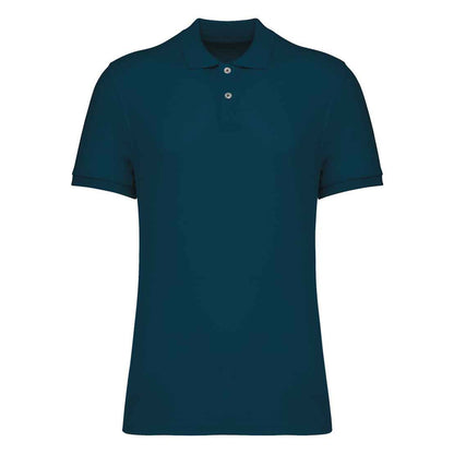 Peacock Blue - Front - Native Spirit Mens Pique Polo Shirt