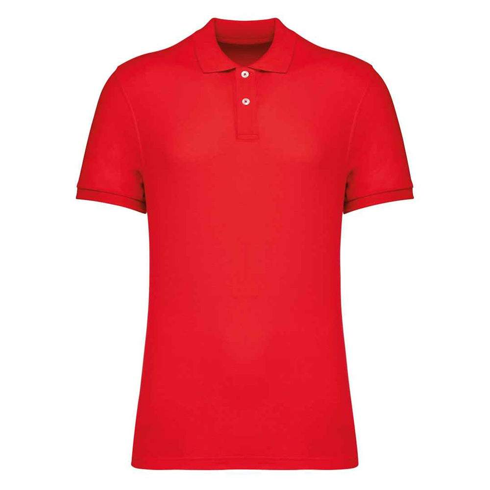 Poppy Red - Front - Native Spirit Mens Pique Polo Shirt