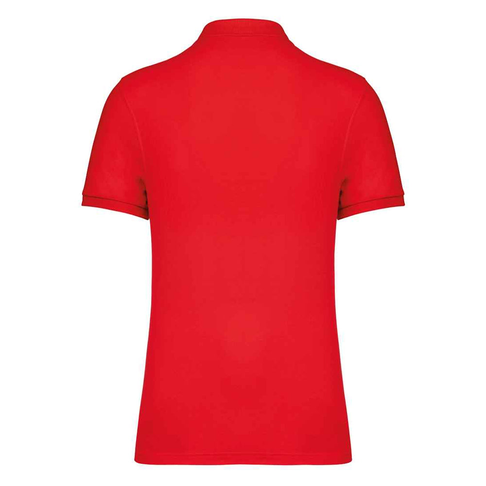 Poppy Red - Back - Native Spirit Mens Pique Polo Shirt