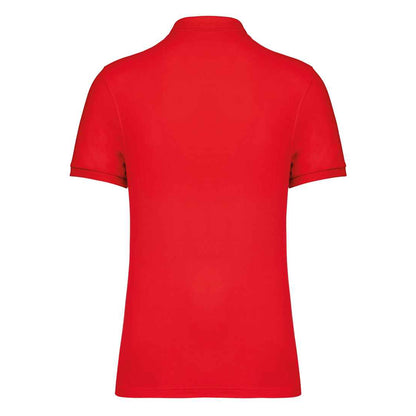 Poppy Red - Back - Native Spirit Mens Pique Polo Shirt