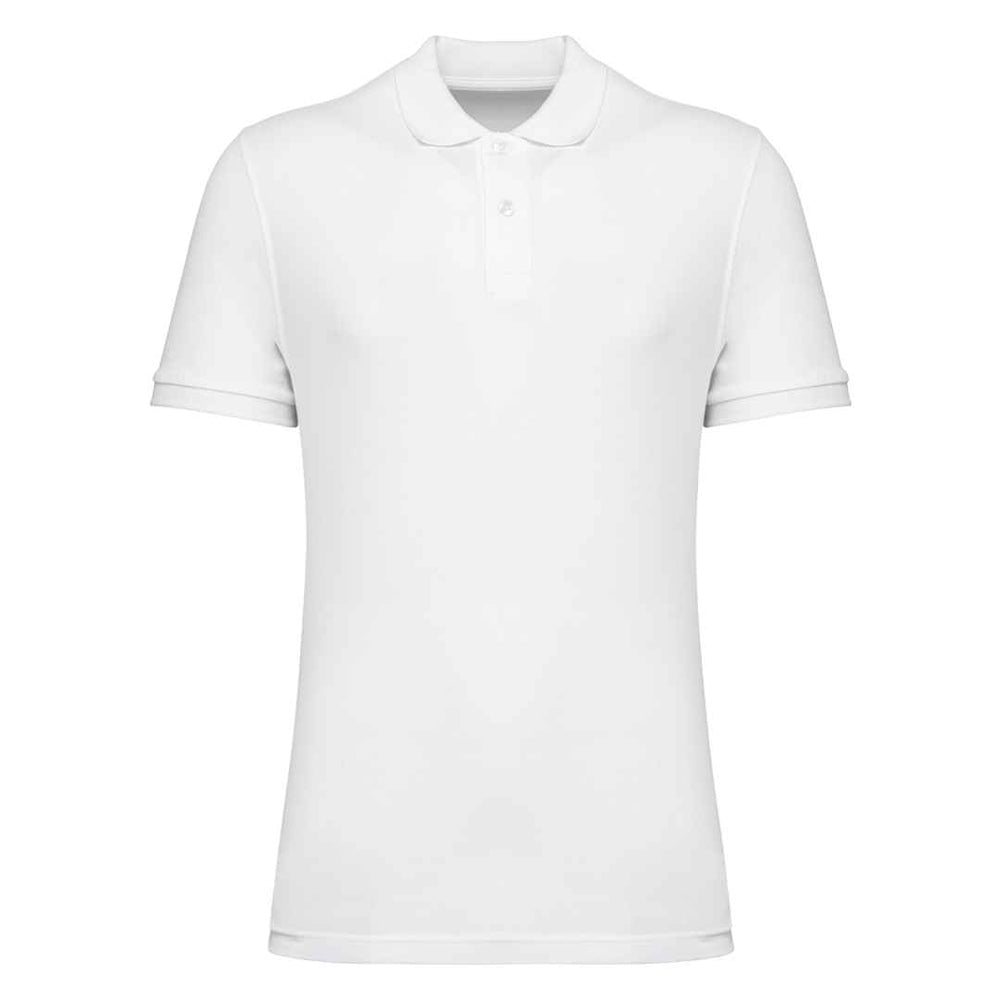 White - Front - Native Spirit Mens Pique Polo Shirt