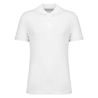 White - Front - Native Spirit Mens Pique Polo Shirt