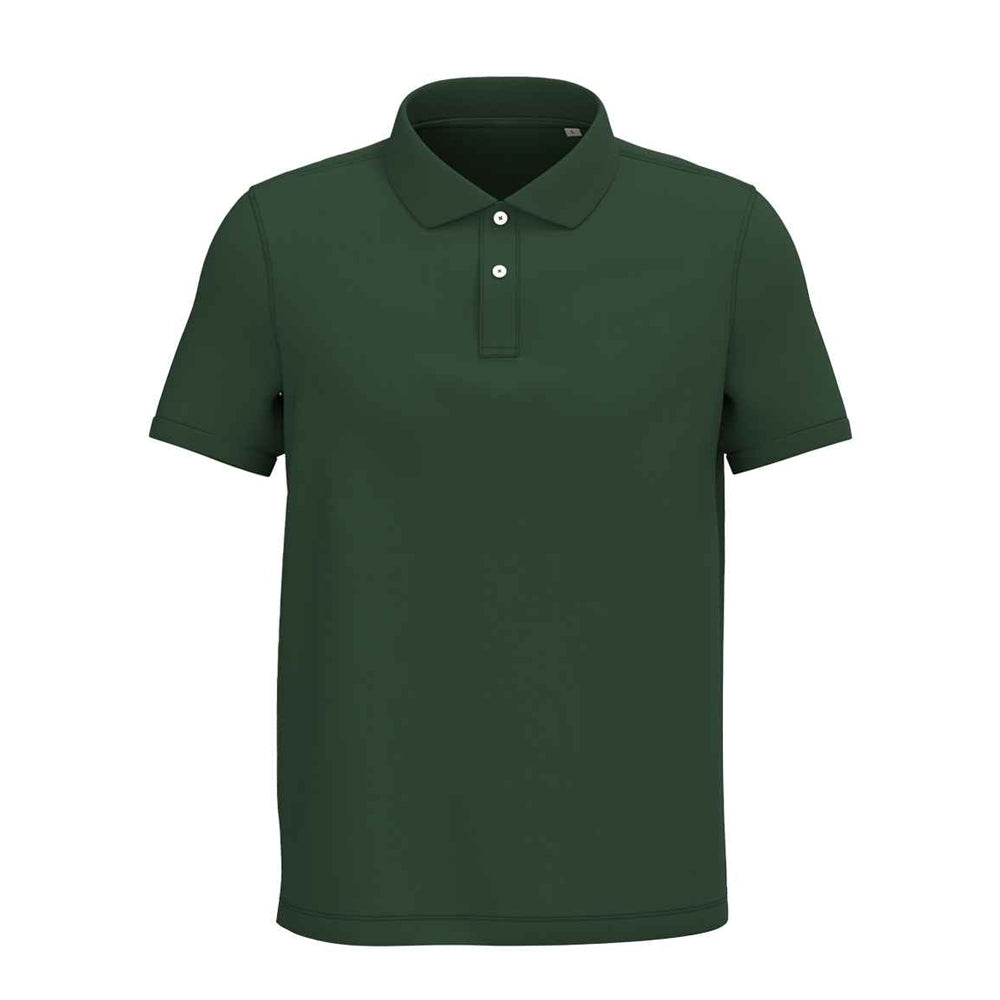 Forest Green - Front - Native Spirit Mens Pique Polo Shirt