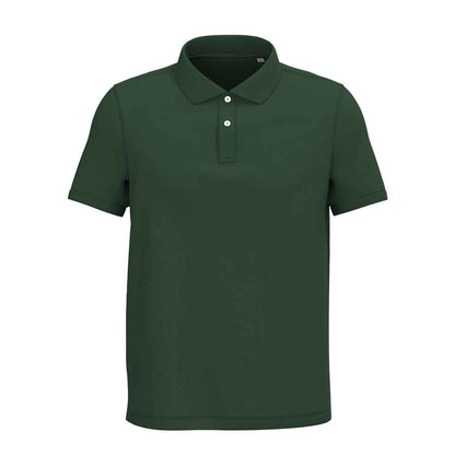 Forest Green - Front - Native Spirit Mens Pique Polo Shirt