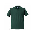 Bottle Green - Front - Russell Mens Authentic Pique Polo Shirt