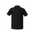 Black - Back - Russell Mens Authentic Pique Polo Shirt