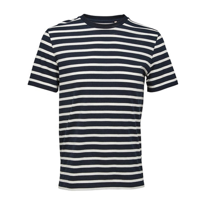 Navy-Off White - Front - Russell Mens Authentic Pique Polo Shirt