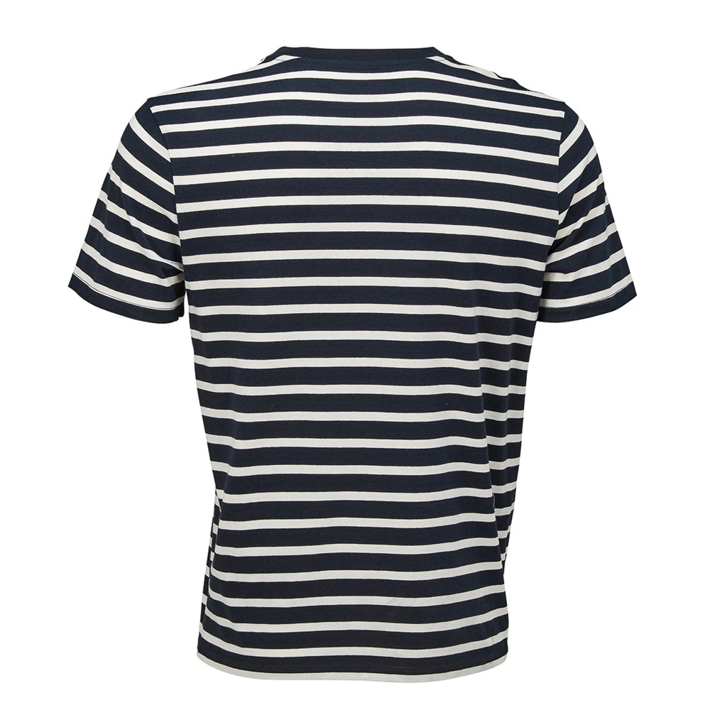 Navy-Off White - Back - Russell Mens Authentic Pique Polo Shirt