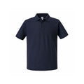French Navy - Front - Russell Mens Authentic Pique Polo Shirt
