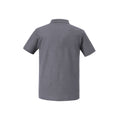 Convoy Grey - Back - Russell Mens Authentic Pique Polo Shirt