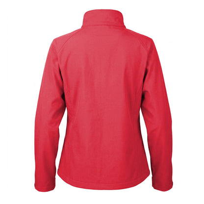 Red - Back - Result Womens-Ladies Soft Shell Jacket