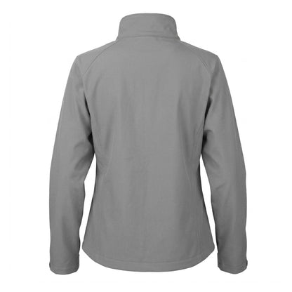 Silver - Back - Result Womens-Ladies Soft Shell Jacket