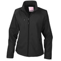 Black - Front - Result Womens-Ladies Soft Shell Jacket