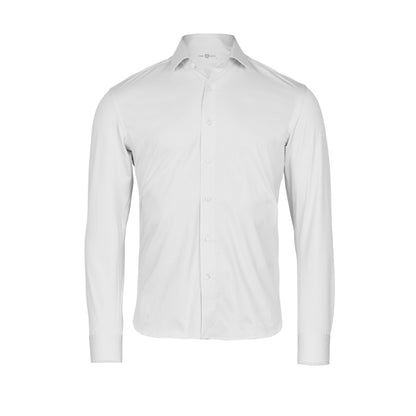 White - Front - Tee Jays Mens Stretch Long-Sleeved Active Shirt