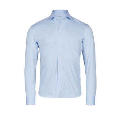 Light Blue - Front - Tee Jays Mens Stretch Long-Sleeved Active Shirt