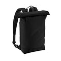 Black - Side - Bagbase Simplicity Lite Roll Top Backpack
