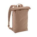 Hazelnut - Side - Bagbase Simplicity Lite Roll Top Backpack