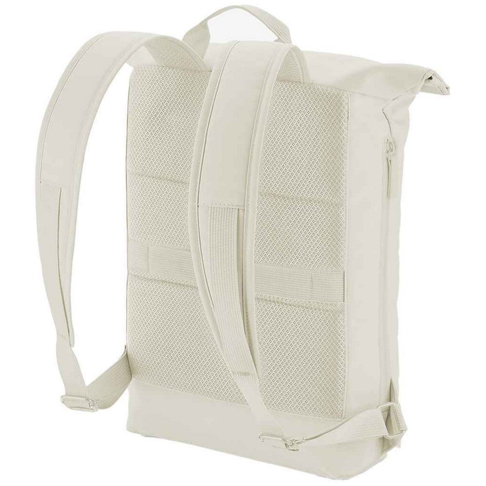 Beige - Back - Bagbase Simplicity Roll Top Backpack