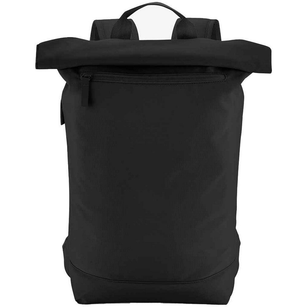Black - Front - Bagbase Simplicity Roll Top Backpack